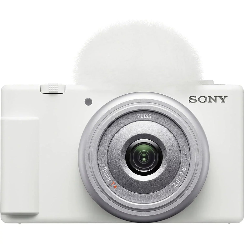 Sony ZV-1F Vlog Camera with 4K Video & 20.1MP for Content Creators and Vloggers White ZV-1F/W Bundle