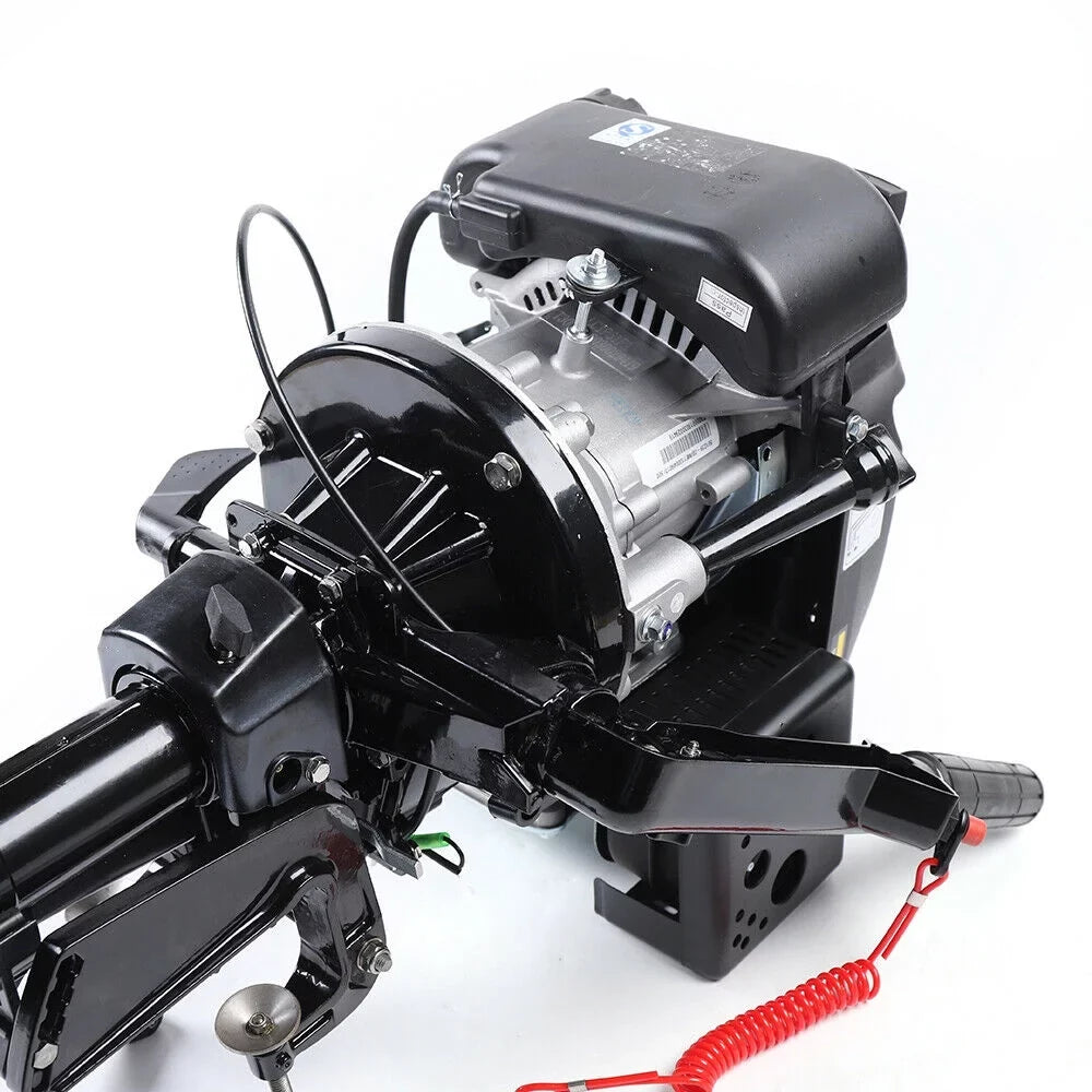 6 HP 4-Stroke Heavy Duty Outboard Motor Fishing Boat Engine Air Cooling System