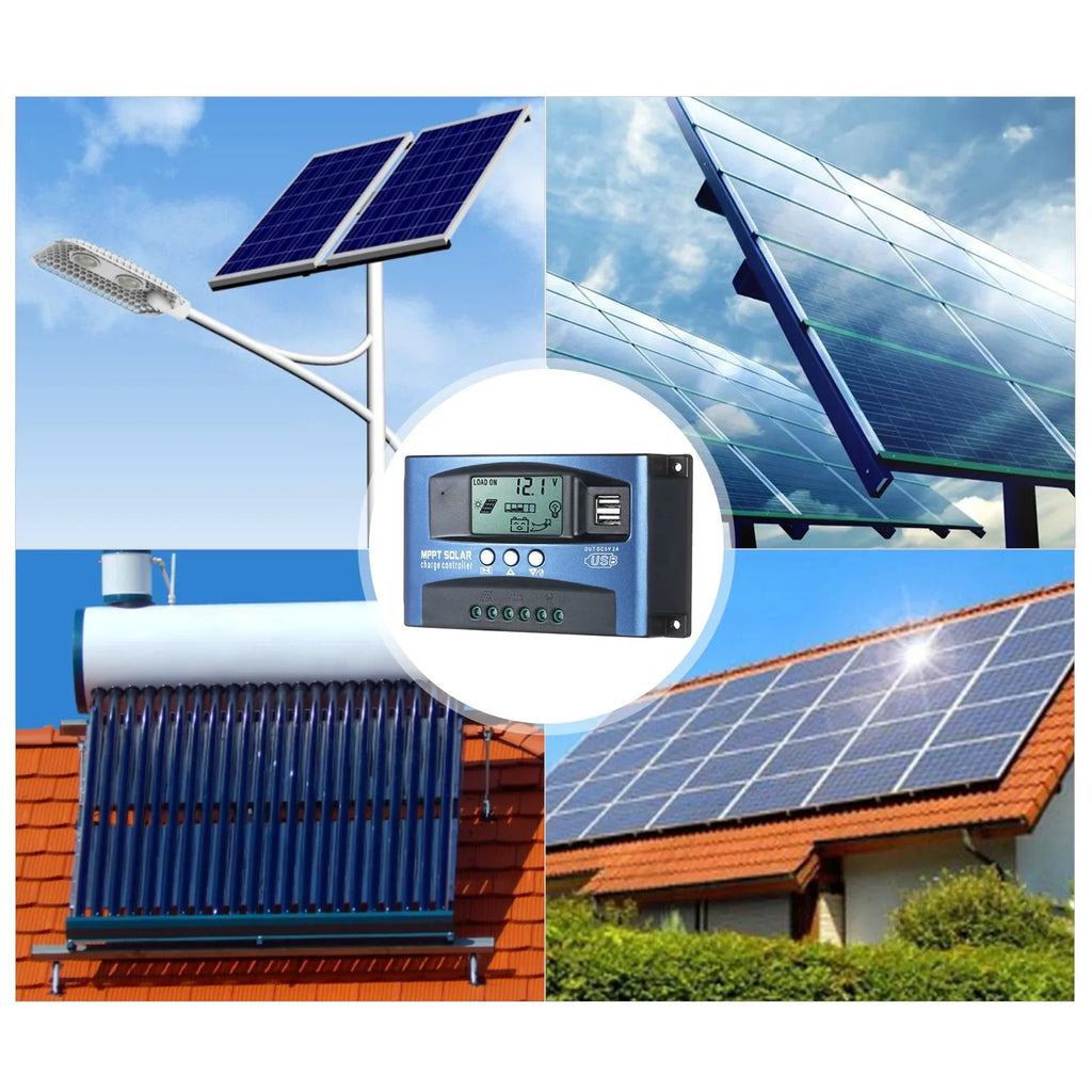 Dazzduo Controller,Dual USB Output LCD Screen  Screen  5V/2A  Solar Identification  5V/2A Dual  Dual USB Solar Dual USB Solar USB Output 12V/24V 5V/2A Dual USB