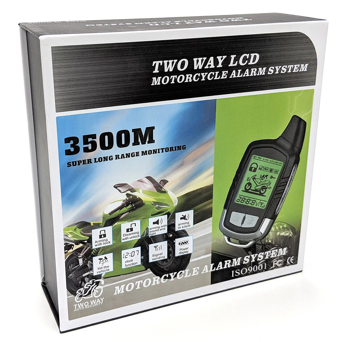 KapscoMoto 2 Way Motorcycle Alarm Pager Remote Engine Start Compatible with Kawasaki Ninja ZX1000 ZX-10R