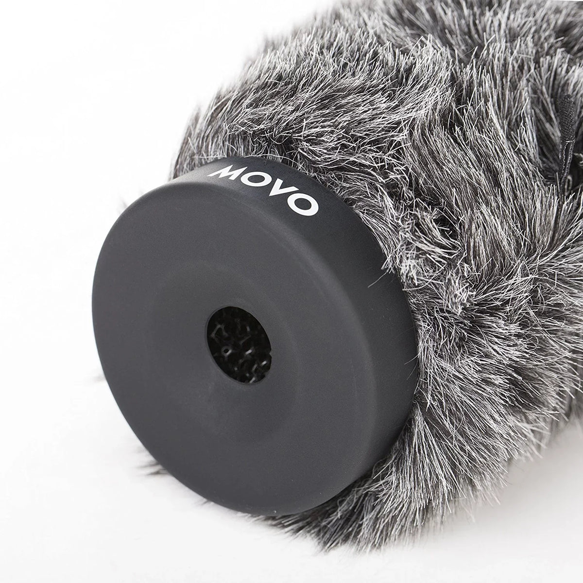 Movo Ws-g270 Furry Rigid Winddisplay For Microphones 18-23mm In Diameter And Up To 10.6" [27cm] Long - Dark Gray