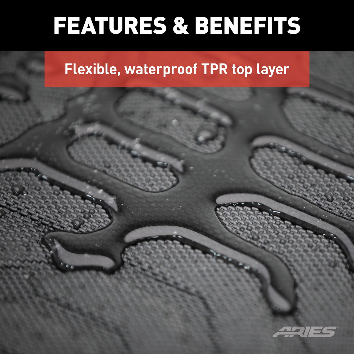 ARIES JP01311809 StyleGuard XD Black Custom Floor Liners, Select Jeep Renegade, 1st Row Only