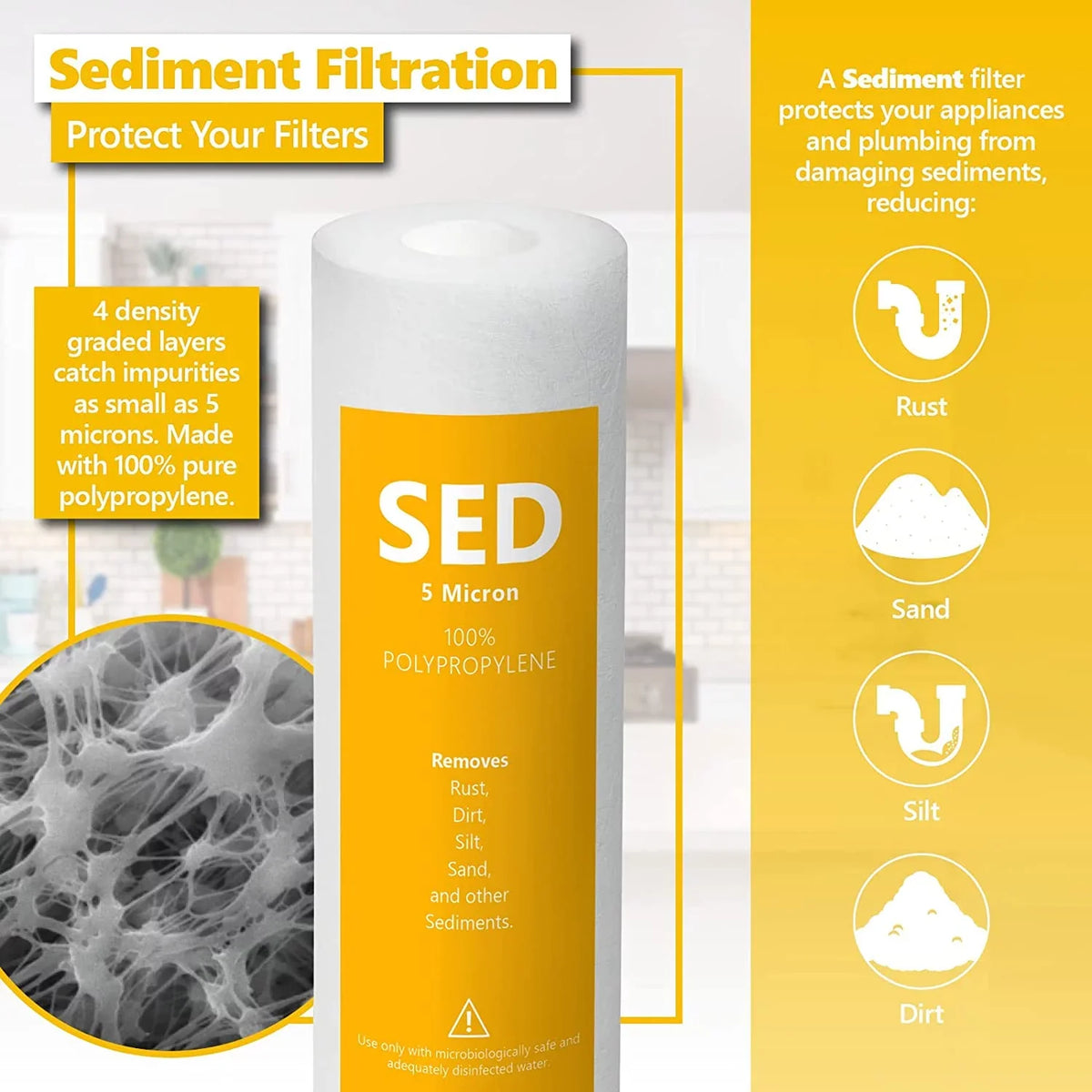 Express Water \u2013 3 Year Reverse Osmosis System Replacement Filter Set \u2013 23 Filters with 50 GPD RO Membrane  Carbon GAC  ACB  PAC Filters  Sediment SED Filters \u2013 10 inch Size