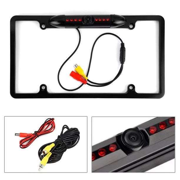 Backup Camera Rearview License PLatitudee Frame for JVC KWM150BT KW-M150BT Black