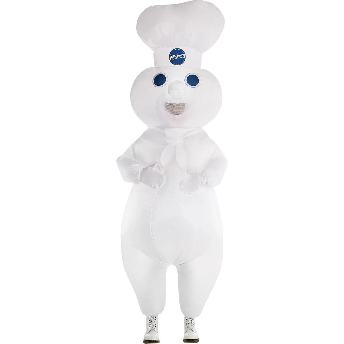 Licensed Pillsbury Doughboy InfLatitudeable Halloween Costume For Adults Built-In Fan