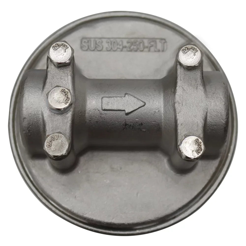 EQCOTWEA 304 Stainless Steel Water Filter Housing for 10" Cartridges 1/2"NPT with Bracket and Wrench Pin