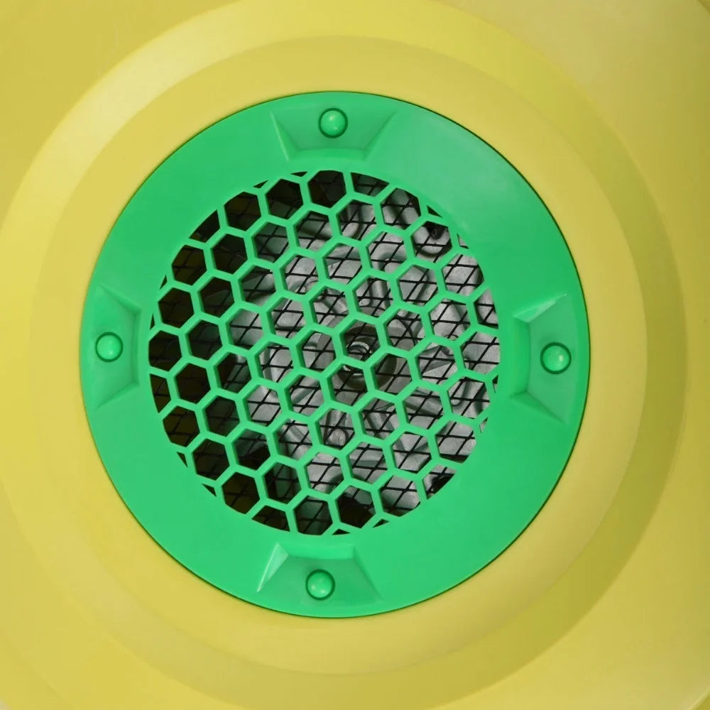 450W Outdoor Indoor Air Blower, Pump Fan for InfLatitudeable Bounce Castle, Water Slides, Safe, Portable - Yellow and Green