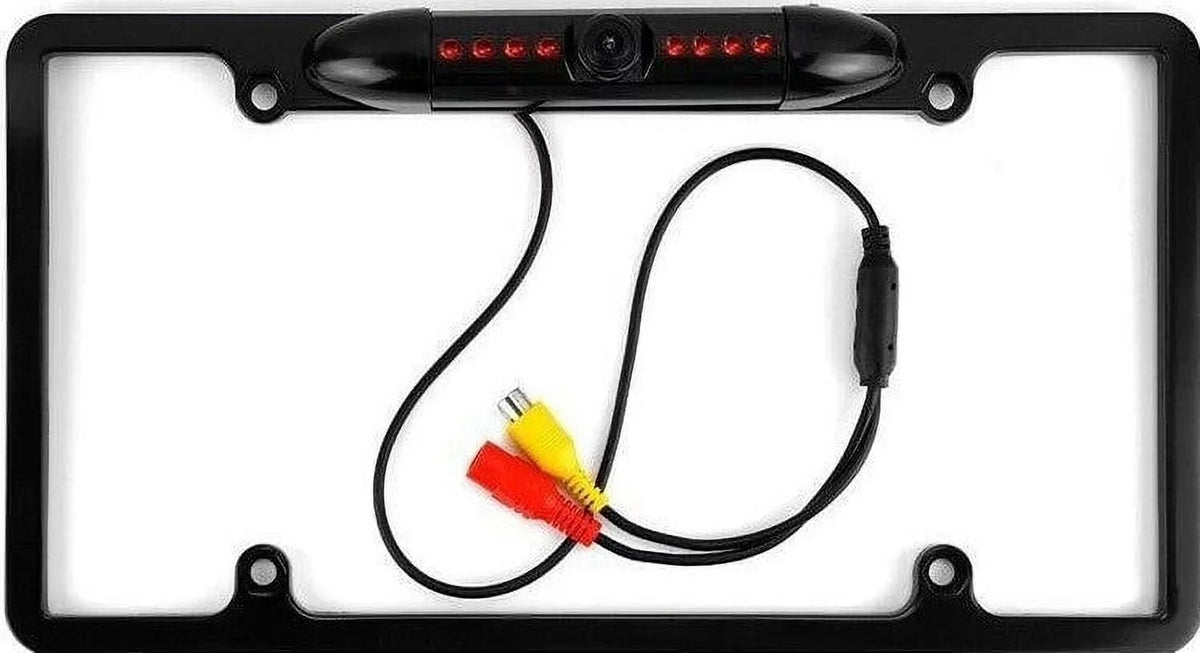 Backup Camera Rearview License PLatitudee Frame for ALPINE ILX-F411 ILXF411 Black