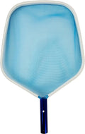 Deluxe Heavy-Duty Pool Skimmer With Ultra Fine Mesh | Remove Leaves And Debris For Inground Pool, Above Ground Pool, Fountain And Spas | Chemical-Resistant | Blue