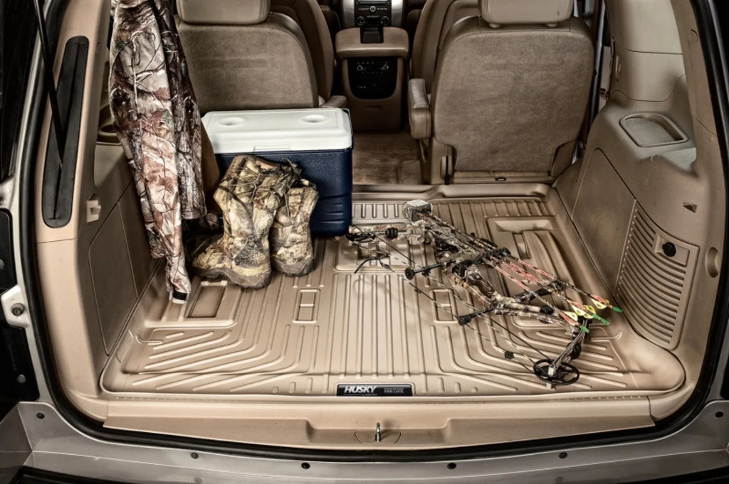 Husky by RealTruck Weatherbeater Series Cargo Liner Behind 2nd Seat Black Compatible with 21 Chevrolet Tahoe/GMC Yukon Compatible with select: 2021-2023 Cadillac Escalade