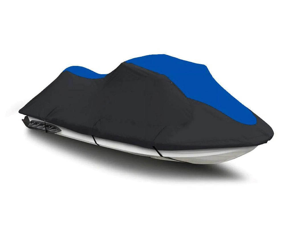 BLACK / BLUE HEAVY-DUTY, PWC 600D JET SKI Cover Compatible for Sea Doo Sea-Doo Bombardier GTX 2004 2005 2006 2007 2008