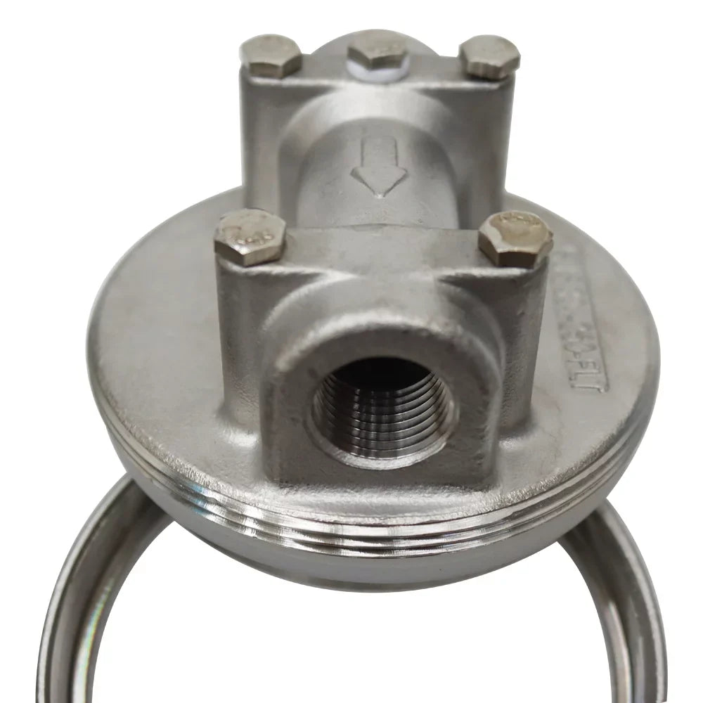 EQCOTWEA 304 Stainless Steel Water Filter Housing for 10" Cartridges 1/2"NPT with Bracket and Wrench Pin
