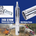 24V 370W Solar Water Pump Deep Well Solar Submersible Pump Head Stainless Screw Pump for Pond Farm Irrigation