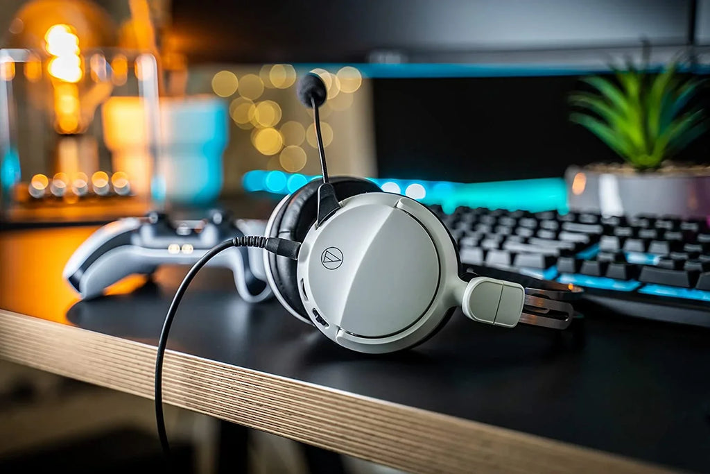 Audio Technica ATH-GL3WH Closed-Back Wired Gaming Headset - White/Black with an Additional 2 Year Coverage by Epic Protect (2022)