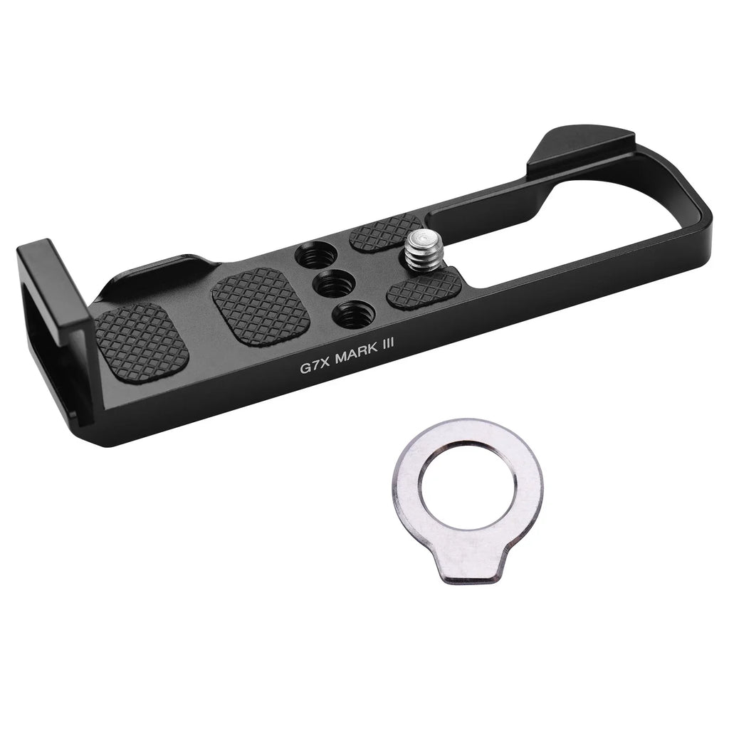 Suzicca Camera Quick Release L Mount PLatitudee with Cold Shoe 1/4 3/8 Threaded Holes Wrenches Replacement for Canon G7X Mark III Camera Accessories