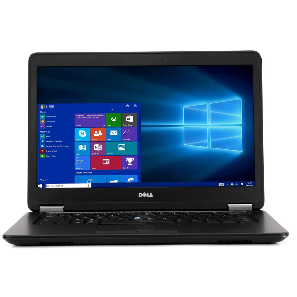 Dell Latitude E7450 Laptop Computer, 2.90 GHz Intel i5 Dual Core Gen 5, 4GB DDR3 RAM, 120GB Solid State Drive (SSD) SSD Hard Drive, Windows 10 Professional 64Bit, 14" Screen Used