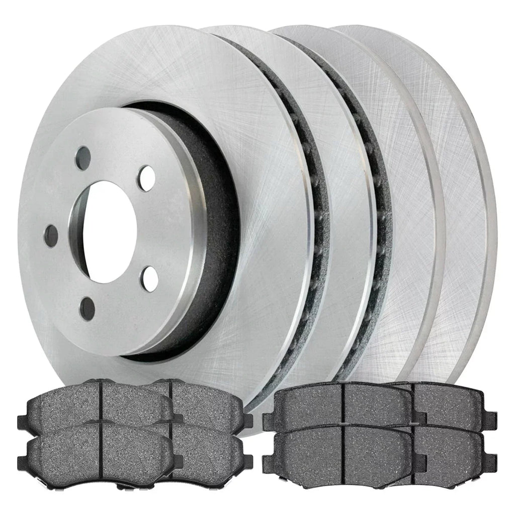 AutoShack Front and Rear Brake Rotors and Ceramic Pads Kit Replacement for 2008-2012 Jeep Liberty 2007 2008 2009 2010 2011 Dodge Nitro 3.7L 4.0L V6 4WD RWD