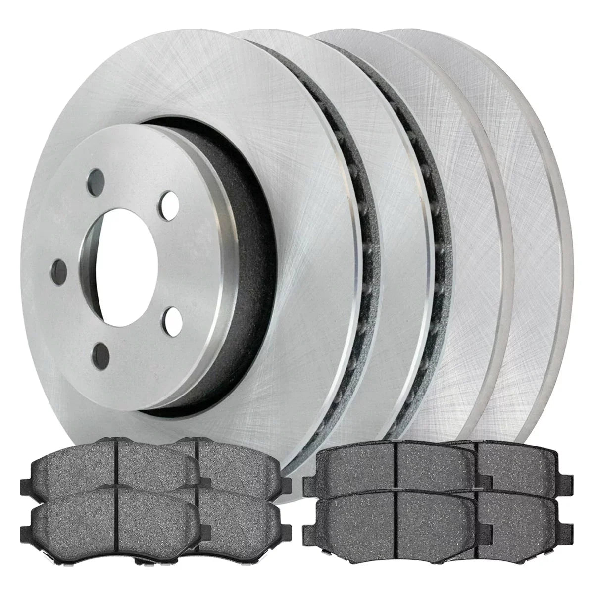 AutoShack Front and Rear Brake Rotors and Ceramic Pads Kit Replacement for 2008-2012 Jeep Liberty 2007 2008 2009 2010 2011 Dodge Nitro 3.7L 4.0L V6 4WD RWD