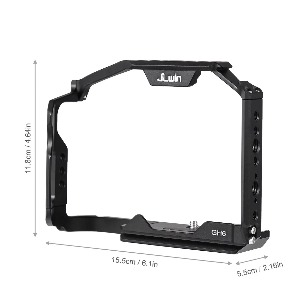 ammoon Camera Cage with Cold Shoe Mount and Magnetic Wrench Slot for GH6 Durable Aluminum Alloy Construction