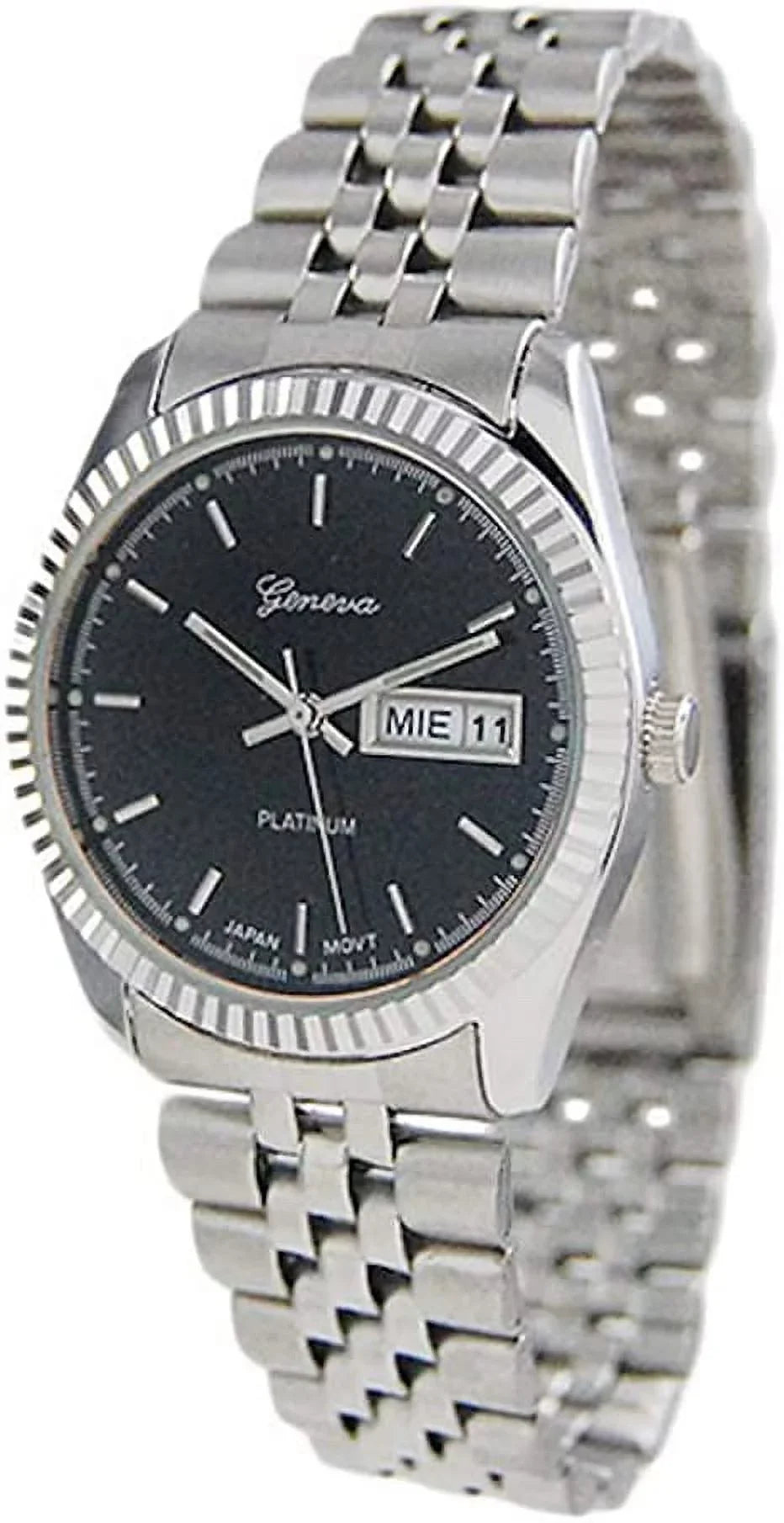 Belkon Collection Presidential Style Women Adult Watch Black Dial Geneva PLatitudeinum Steel Case Classy Hot