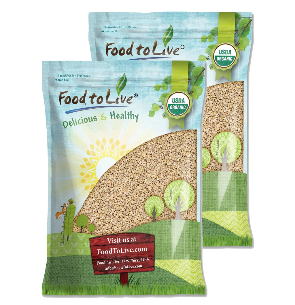 Organic Pearl Barley, 24 Pounds — Non-GMO, Kosher, Raw, Vegan — by Food to Live