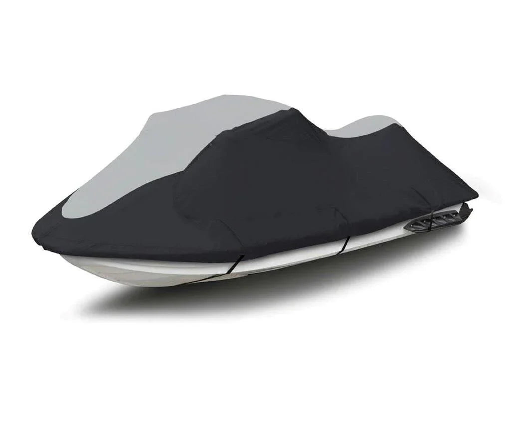 SUPER HEAVY-DUTY TOP OF THE LINE JETSKI Cover Compatible for YAMAHA Wave Runner GP 760 1997-2000 Jet Ski PWC Trailerable Cover Black/Grey 2 Seater