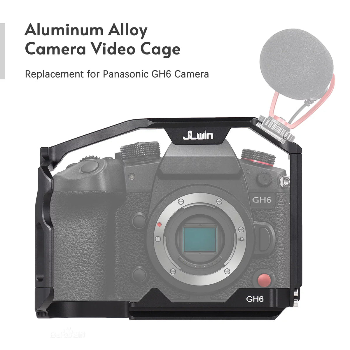 ammoon Camera Cage with Cold Shoe Mount and Magnetic Wrench Slot for GH6 Durable Aluminum Alloy Construction