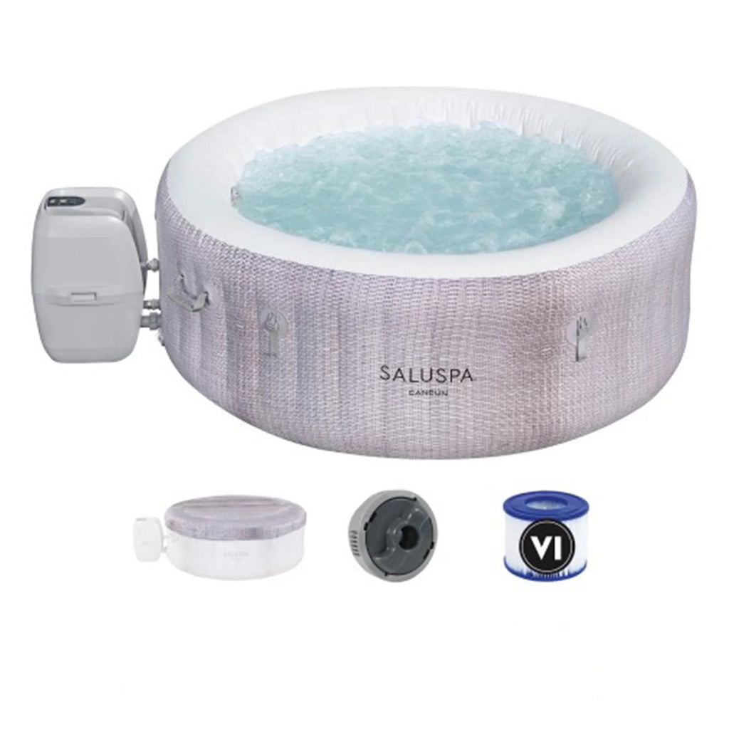 Bestway SaluSpa Cancun InfLatitudeable Hot Tub w/2 SaluSpa Spa Seat & 2 Pillows
