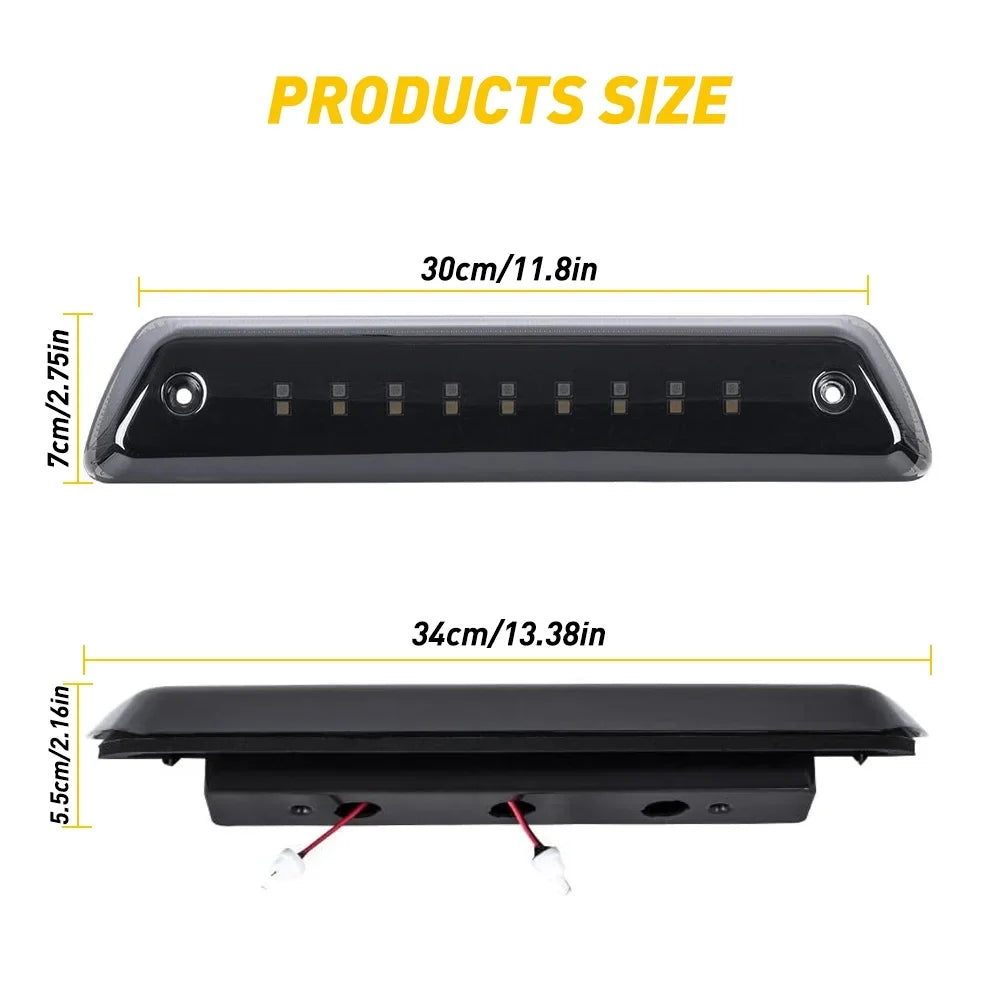 The 3rd Brake Light/Rear Cargo Light Smoked For 2009-2014 Ford F150, Power Saving, IP67 Waterproof