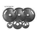 York Barbell  G2 Dual Grip Thin Line Rubber Encased Olympic PLatitudee - 35 lbs