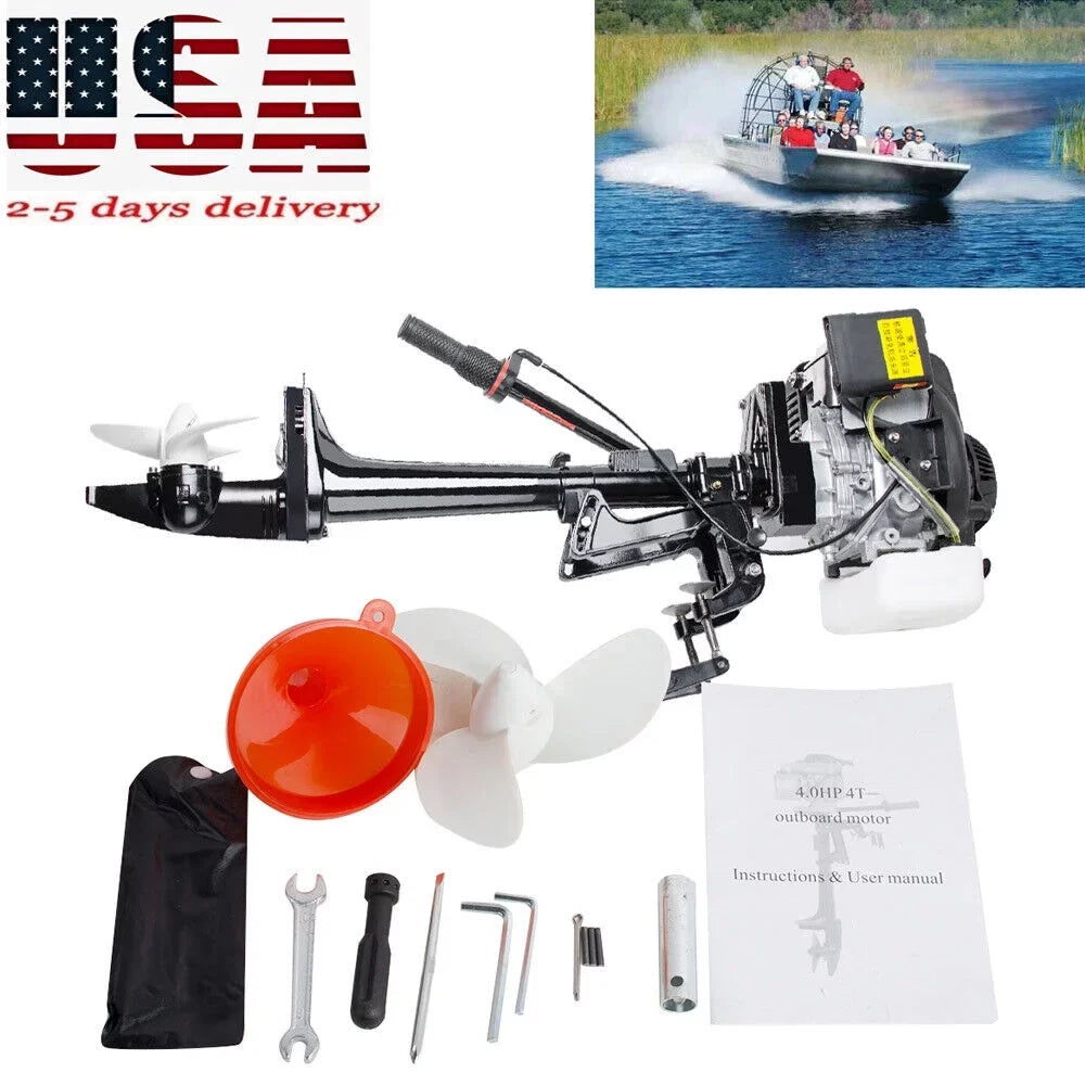 4 Stroke 3.6 HP 55CC Outboard Motor Boat Engine With Air Cooling System Machine