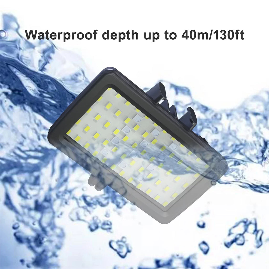 Andoer SL-20 Waterproof RGB Fill Light LED Video Light 8 Modes CRI95+ Dimmable IPX8 Underwater 40M Built-in Rechargeable Battery for Diving Snorkeling Underwater Photography Video Replaceme