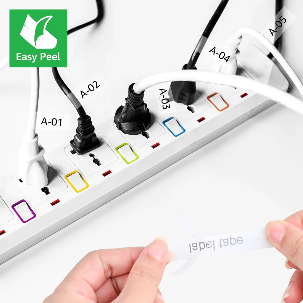 GREENCYCLE 40PK Compatible for Brother P-interactive 12mm x 8m Black on Clear TZ TZe TZe-FX131 TZ-FX131 TZe-131 TZ-131 Flexible ID Cable Wire Label Tape