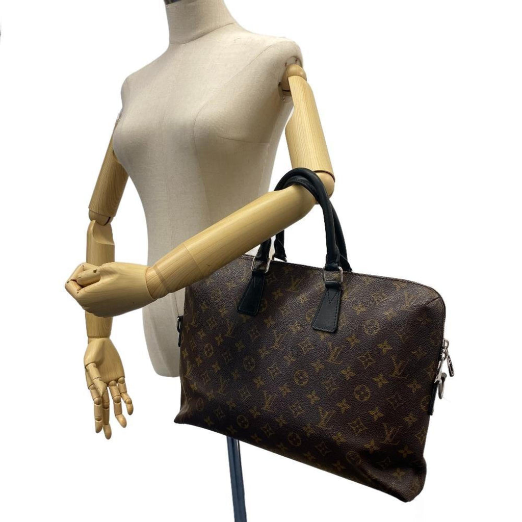Pre-Owned LOUIS VUITTON M40868 Porte Document Jour Monogram Bag Brown Men's Z0006266 (Fair)