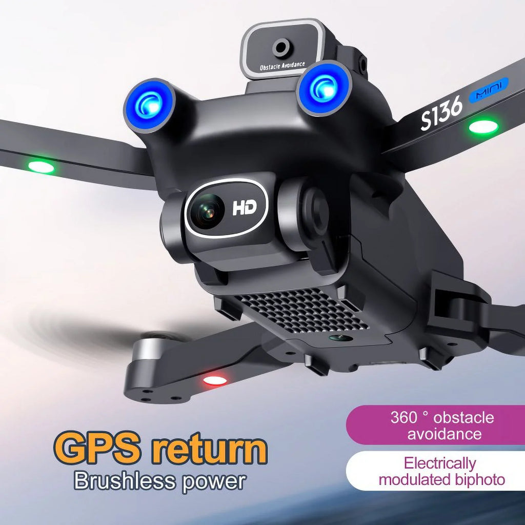 S136 remote control brushless GPS UAV to avoid obstacles in all directions, and premium-definition 4K electric adjustment camera to take aerial photos of aircraft