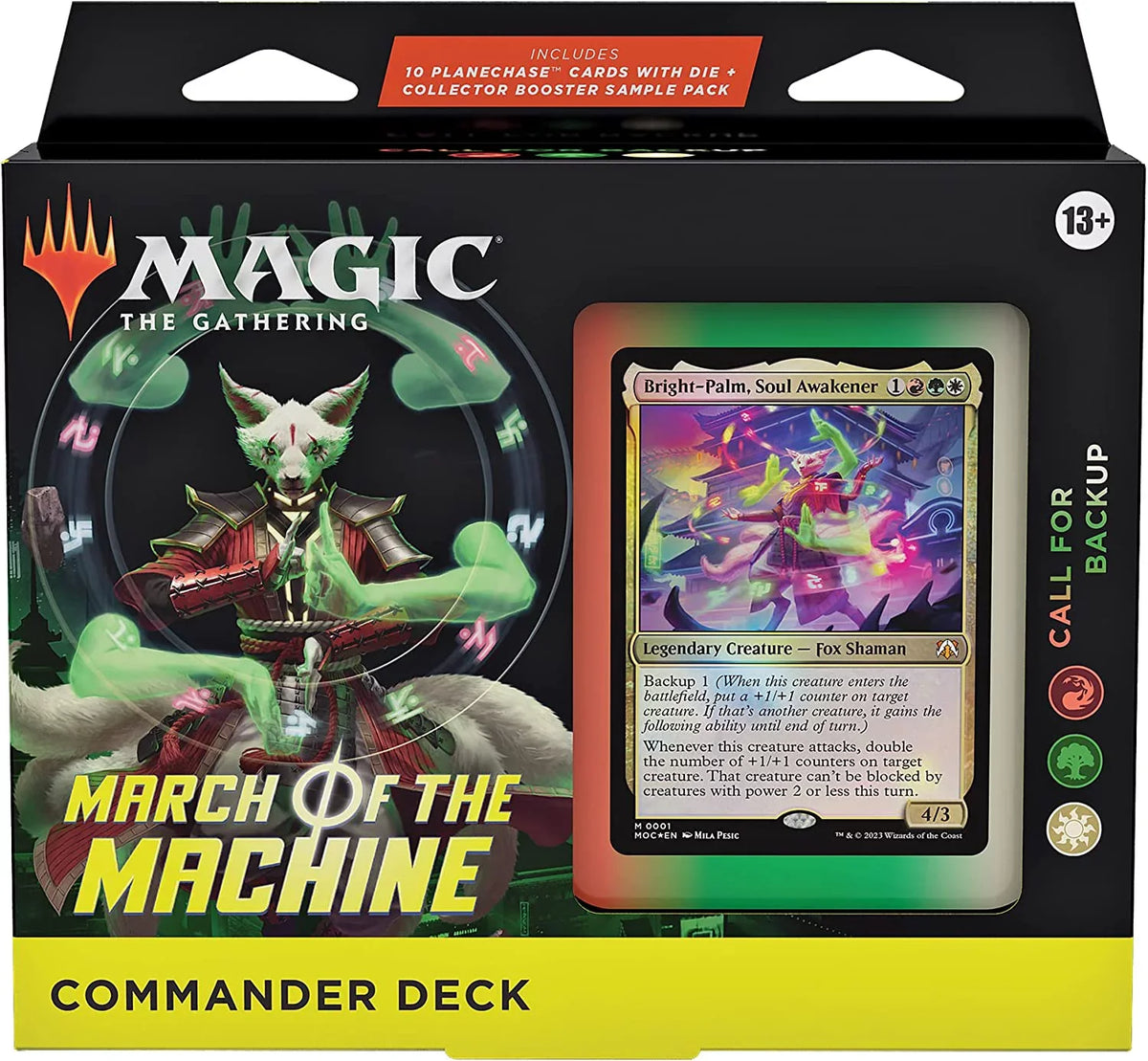 Magic: The Gathering March of the Machine Commander Deck Call For Backup + Collector Booster Sample Pack