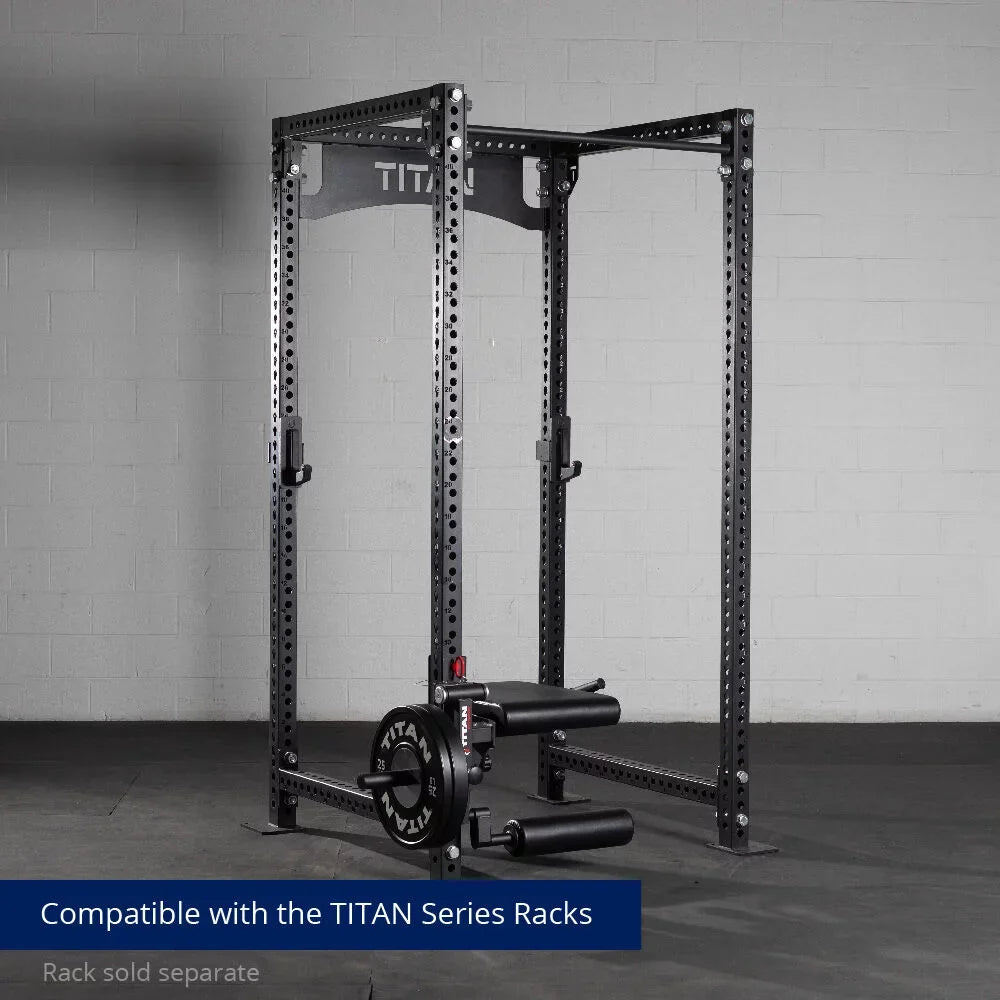 Titan Fitness TITAN Series PLatitudee-Loaded Leg Curl and Extension Rack Attachment, Rated 275 LB, Perform One-Leg Hamstring Curls Or Seated Leg Extensions