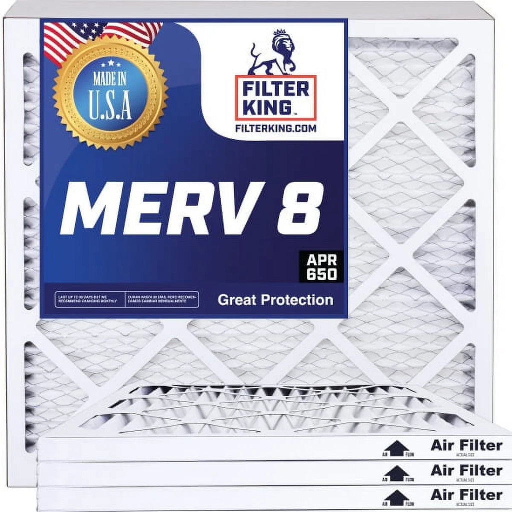 Filter King 12.5x63.5x1 Air Filter | 4-PACK | MERV 8 HVAC Pleated A/C Furnace Filters | MADE IN USA | Actual Size: 12.5 x 63.5 x .75"