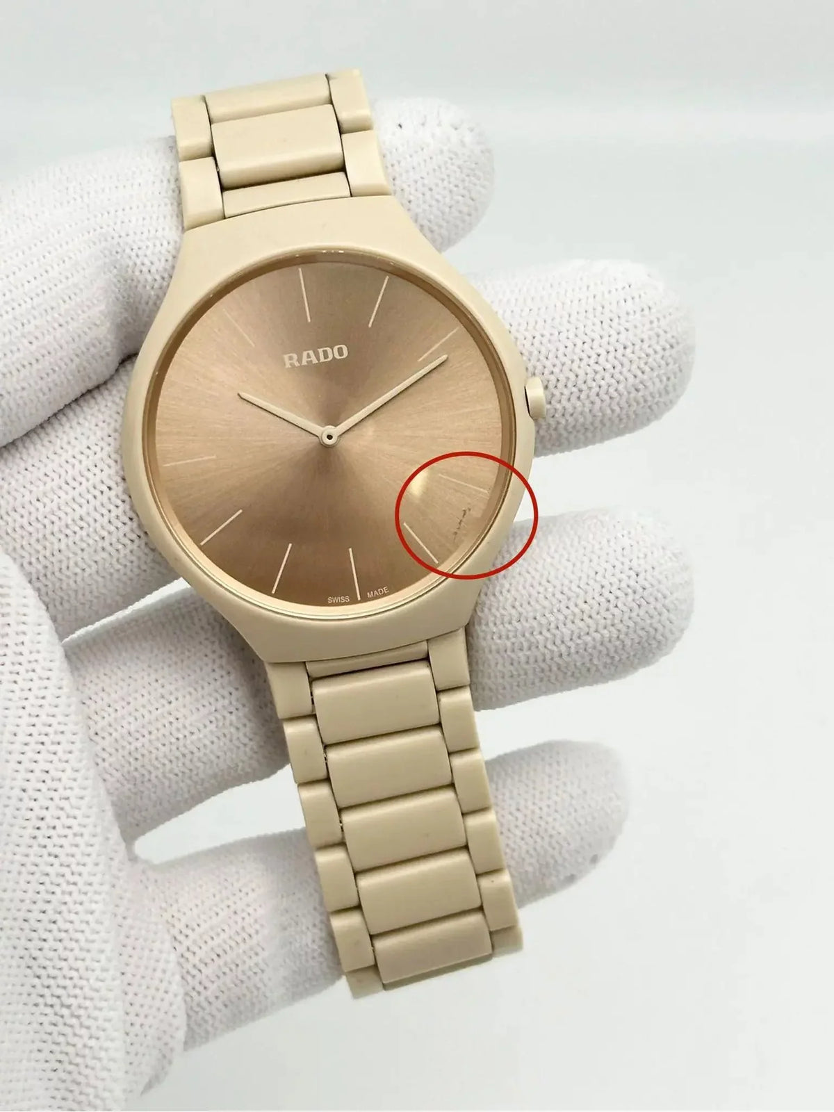 Rado True Thinline Les Couleurs 39mm Ceramic Cream Dial Quartz Watch R27090602