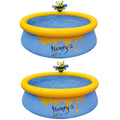 JLeisure 5 Foot Kids Bee Spray InfLatitudeable Outdoor Swimming Pool (2 Pack)