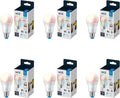 WiZ 60W A19 Color LED Smart Bulb - Pack of 6 - E26- Indoor - Connects to Your Existing Wi-Fi - Control with Voice or App + Activate with Motion - Matter Compatible