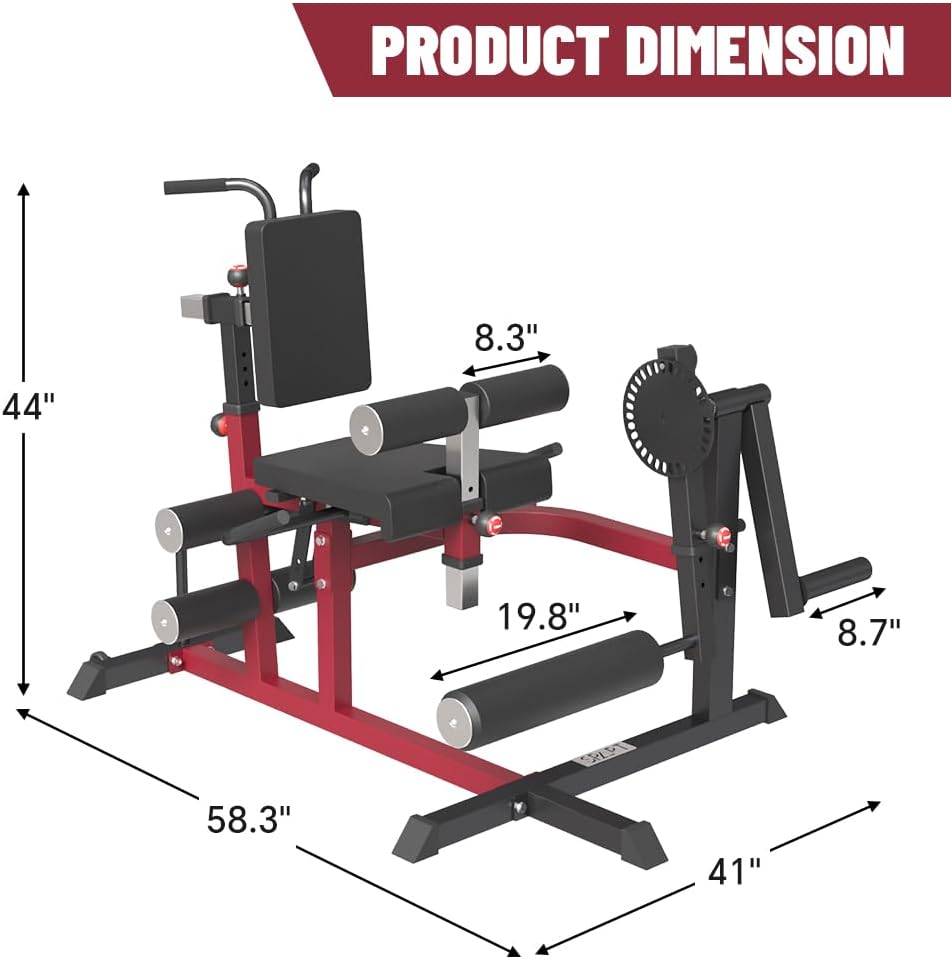 Leg Extension and Leg Curl Machine, Adjustable Lower Body Specialty Machine for Seated/Horizontal/Lying Leg Rotary Extension and Curl, PLatitudee Loaded Leg Exercise Bench for Tpremium in Home Gym