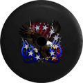 2018 2019 Wrangler JL Backup Camera Stars & Stripes American Eagle Tribal Flames Vintage Cracked Spare Tire Cover for Jeep RV 33 Inch