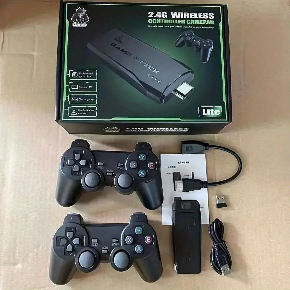 Wireless Retro Game Console - 64GB, 9 EmuLatitudeors, 4K HDMI Output