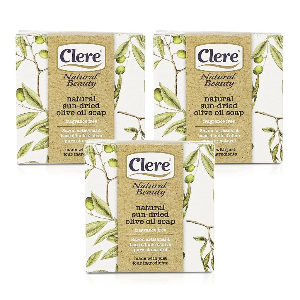 Natural Olive Oil Soap Bar – Handmade With 100% Natural Ingredients Gentle & Fragrance-Free, 200 Grams - Pack Of 3