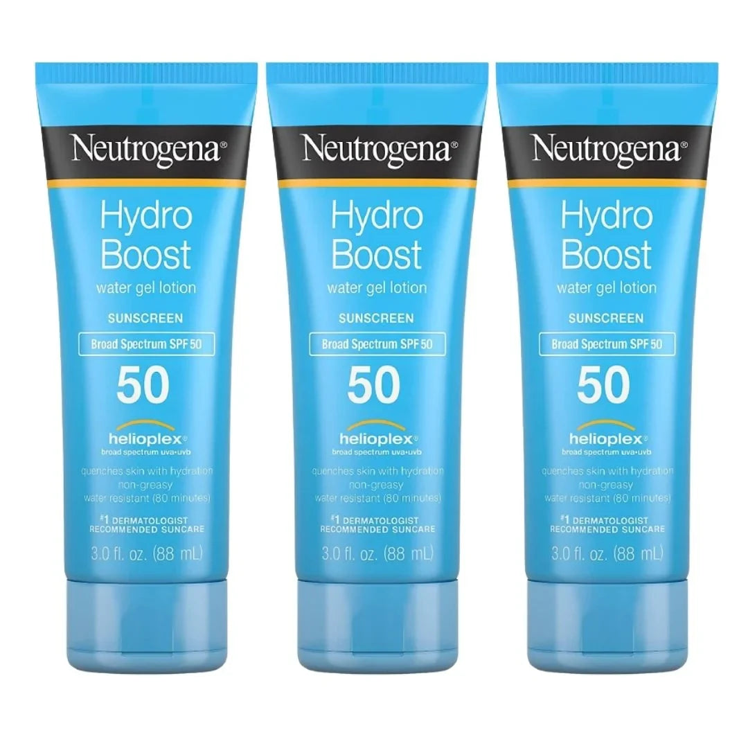 HydroBoost Moisturizing Water Gel SundisplayLotion Oil Free(3 Pack 3 OZ Per Pack)