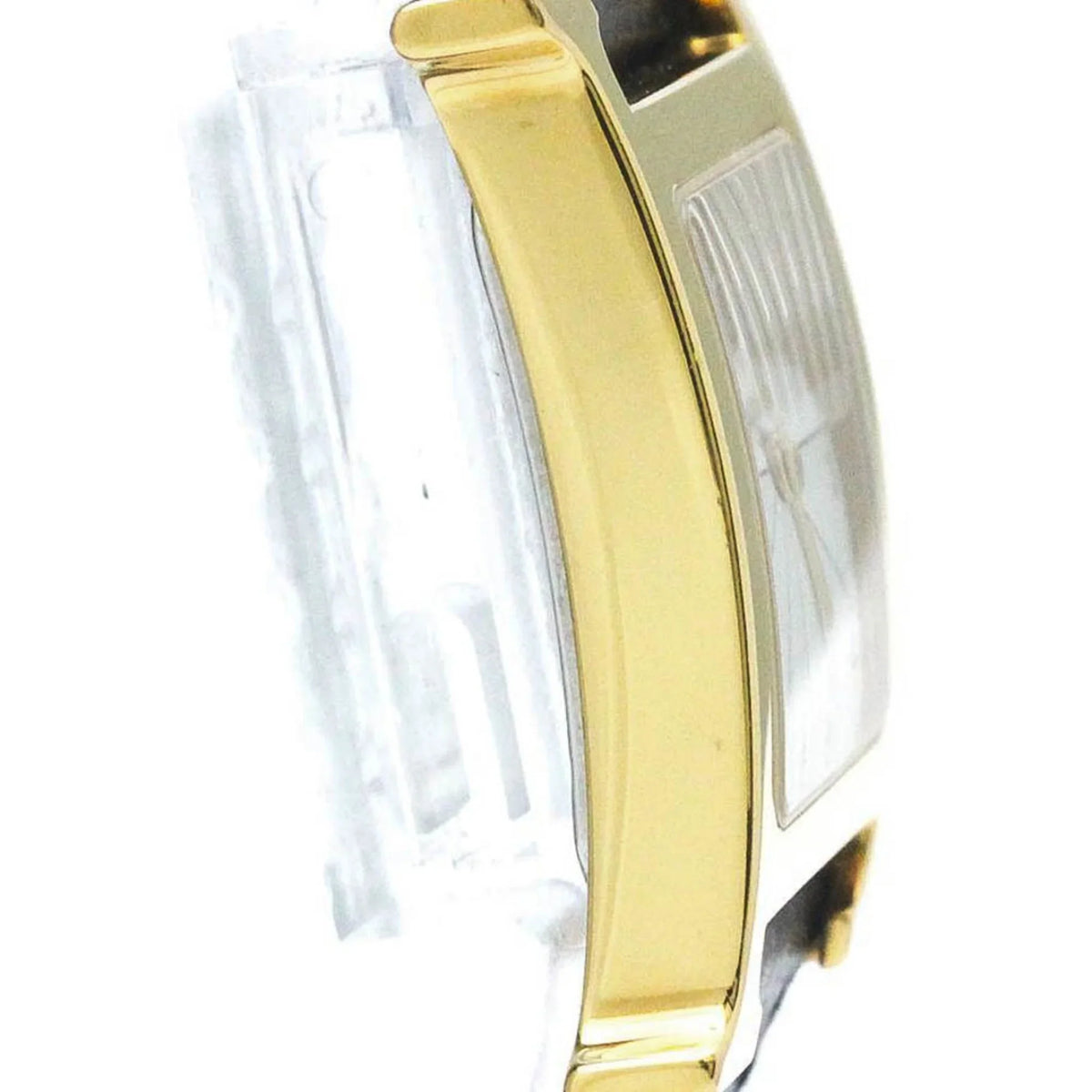 Pre-Owned HERMES H Watch Gold PLatitudeed Leather Quartz Mens Watch HH1.501 BF569965 (Good)