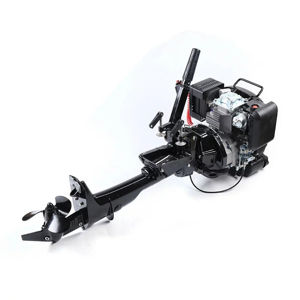 6 HP 4-Stroke Heavy Duty Outboard Motor Fishing Boat Engine Air Cooling System