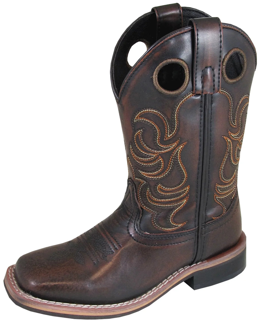 Smoky Mountain Boys' Landry Boot Square Toe ChocoLatitudee 4.5 D(M) US