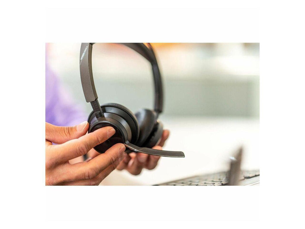 Poly Voyager Focus 2 Headset - Microsoft Teams Certification - Stereo - USB Type A - Wireless - Bluetooth - 20 Hz - 20 kHz - Over-the-head, On-ear - Binaural - Ear-cup - Noise Cancelling, MEMS Tech...